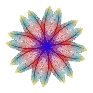 Mandala. Yuvarlak süsleme desen arka plan ile soyut tüyler. Vektör. EPS 10