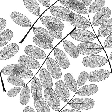 Yaprakları ile Seamless modeli. Vektör. EPS 10.