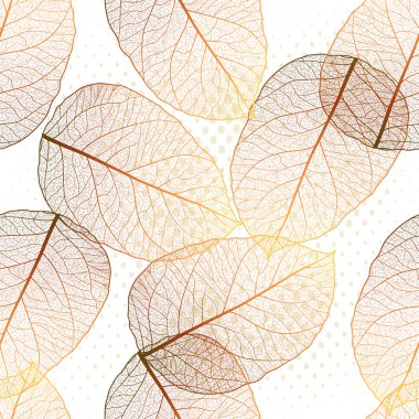 Yaprakları ile Seamless modeli. Vektör. EPS 10.