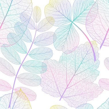 Renkli yaprakları ile Seamless modeli. Vektör, Eps 10.