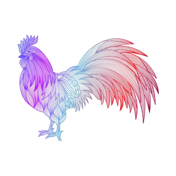 Antecedentes Rooster Ilustração Vetorial Eps — Vetor de Stock
