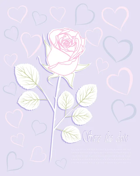 Όμορφο Φόντο Τριαντάφυλλο Λουλούδι Ένα Μέρος Για Κείμενο Εικονογράφηση Διανύσματος — Διανυσματικό Αρχείο