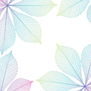 Kestane yaprakları ile güzel arka plan . Vektör illüstrasyon. Eps 10