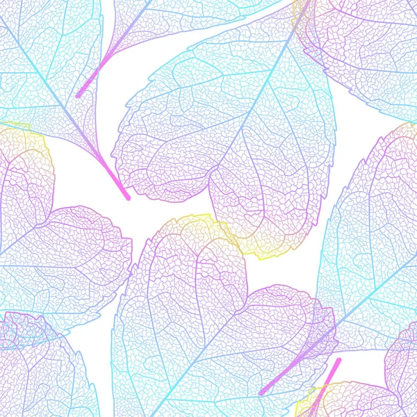 Απρόσκοπτη Μοτίβο Φύλλα Φύλλα Σχήμα Καρδιάς Vector Illustration Eps — Διανυσματικό Αρχείο