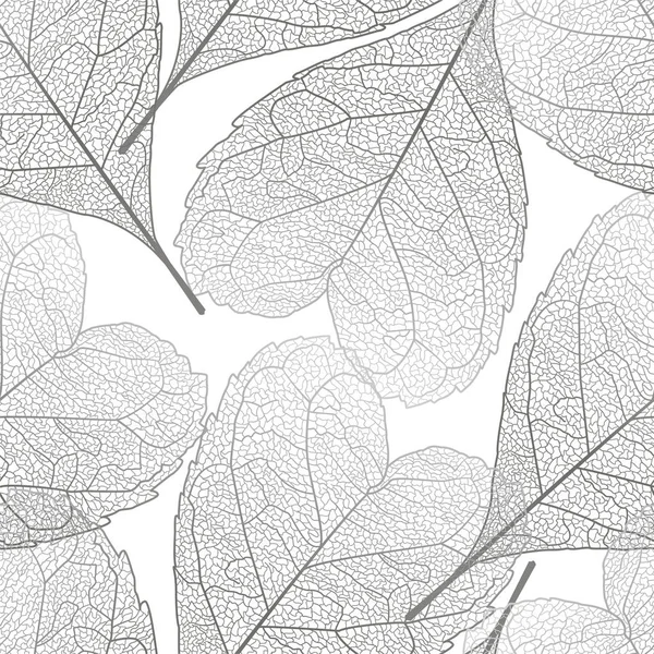 Nahtloses Muster Mit Blättern Herzförmige Blätter Vektorillustration Folge — Stockvektor