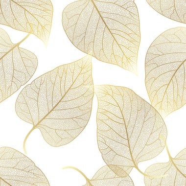 Renkli sonbahar ile Seamless Modeli bırakır. Vektör, Eps 10.