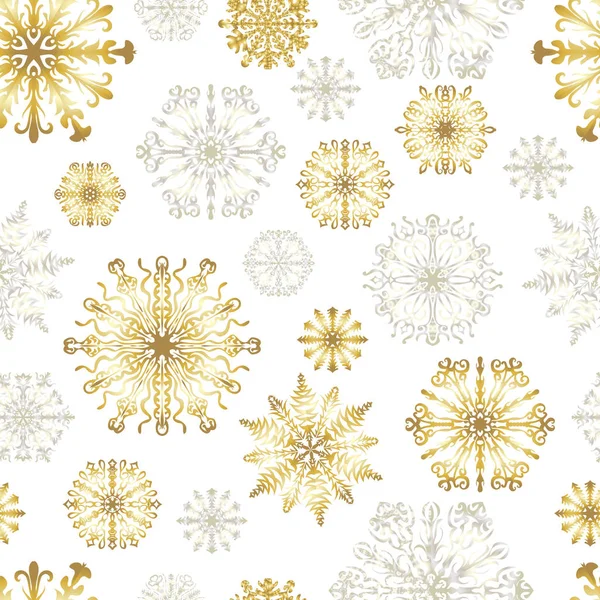 Magnifique Motif Noël Avec Flocons Neige Vecteur Eps10 — Image vectorielle