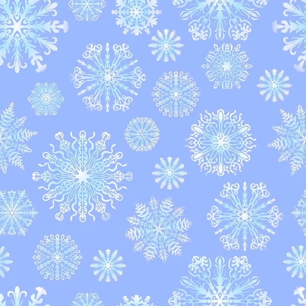 눈송이와 아름다운 크리스마스 패턴입니다 Eps10 — 스톡 벡터