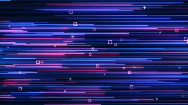 Pink-blue neon animated VJ background — Stock Video