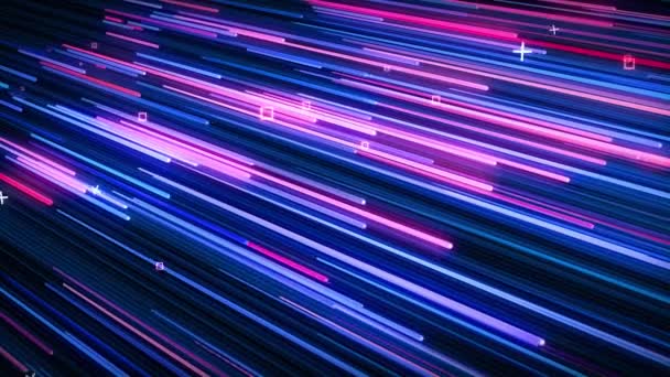 Pink-blue neon animated VJ background — Stock Video