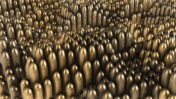 3D renderowania tła złota zaokrąglone cylindrów — Zdjęcie stockowe