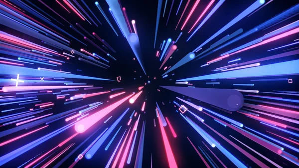Pembe-mavi neon Vj arka plan animasyonlu