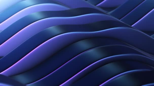 Blauw-violet abstract velden vj lus — Stockvideo