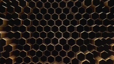 Siyah altın soyut alan altıgen