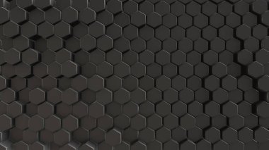 Siyah soyut alan altıgen