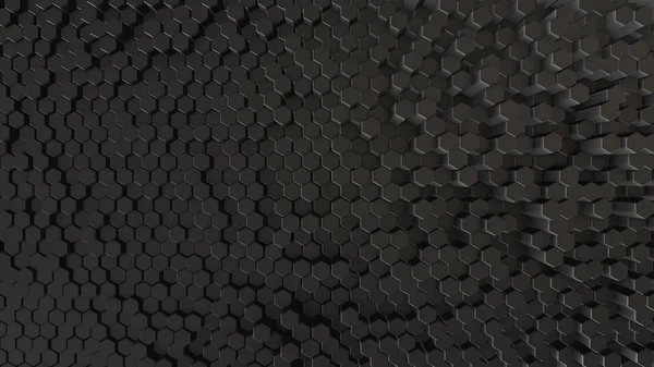 Fekete absztrakt mező hatszög — Stock Fotó