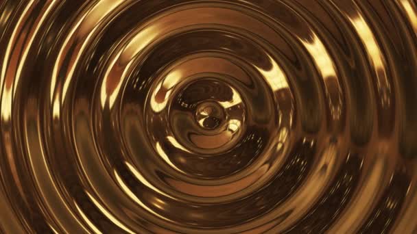 Abstrato loop ondulação ouro 3d onda — Vídeo de Stock