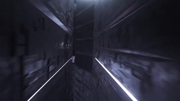 VJ lus digitale neon tunnel — Stockvideo