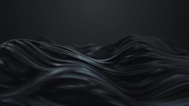 Абстрактная чёрная волна — стоковое видео