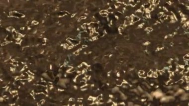 3D render altın dalga üstten görünüm