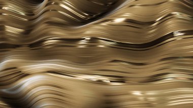 3D render altın glamour karamel arka plan