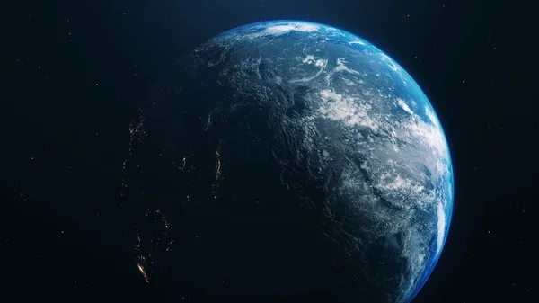 açık alan Earth'te mavi gerçekçi parlaklık