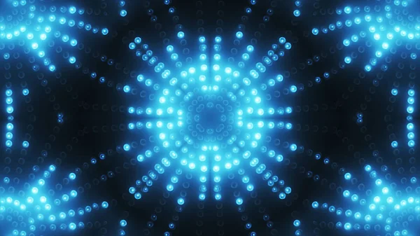 3d rendering blu cerchio led VJ sfondo — Foto Stock