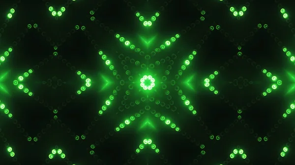 3d render green circle led VJ background — Stock Photo, Image