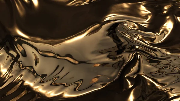 金の波の 3 d レンダリング美抄録 — ストック写真