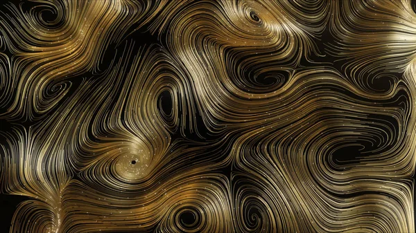 3D рендеринг Абстрактное золото круглый фон сети — стоковое фото