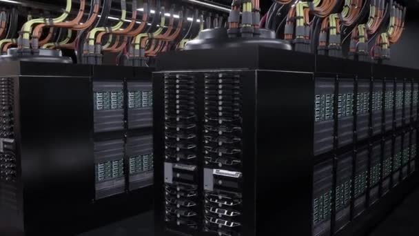 Digital server room background — Stock Video