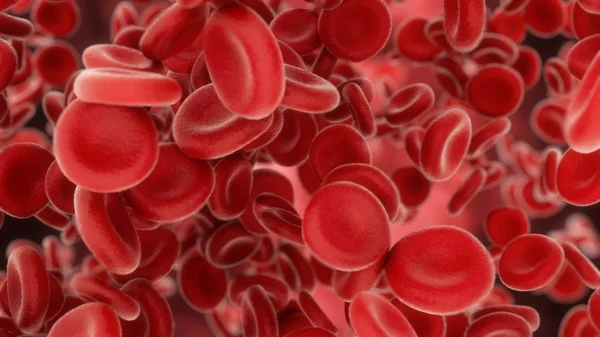 3d arterler veya viens ile uçan Kan hücreleri render