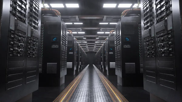 3D Render Digital Server grunge rum bakgrund — Stockfoto