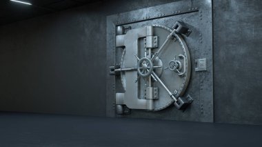 3d bankada Kasa Kapı render