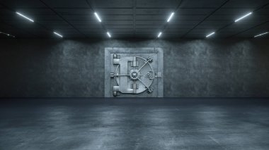 3d bankada Kasa Kapı render