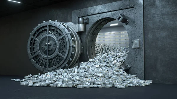 3d çok para ile Banka'da Kasa Kapı Açılış render