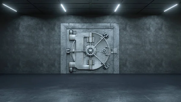 3d render The Vault Door In Bank — Stock Photo, Image