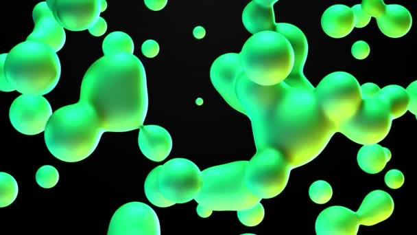 Abstract Motion green minimal art liquid background — Stock Video