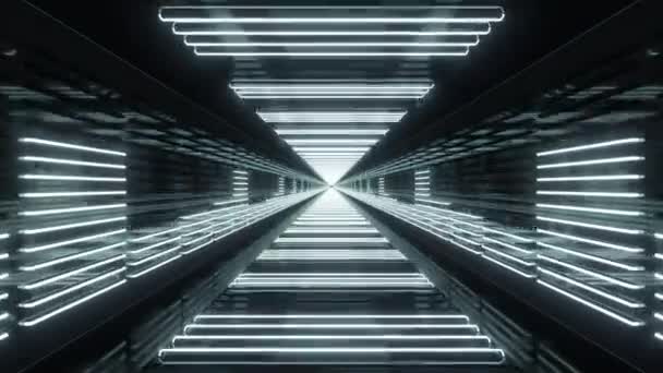 Looping Tunnel with Neon Equalizer — ストック動画