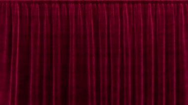 Yanlamasına uçan alfa kanallı kırmızı kadife perde
