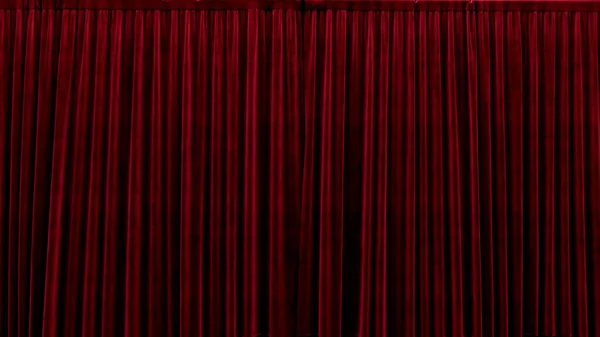 3d render red velvet curtain on a black background — Stock Photo, Image