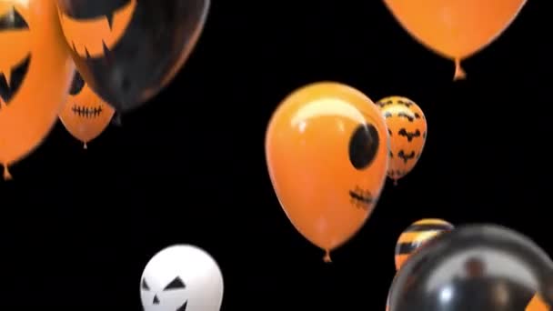 Boucle Volant boules d'Halloween avec canal alpha — Video