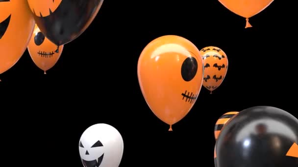 Boucle Volant boules d'Halloween avec canal alpha — Video