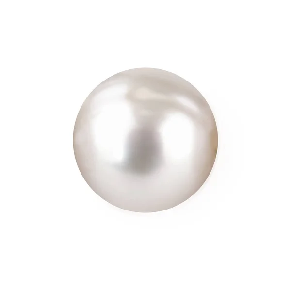 きらめく真珠白天然真珠に孤立した白い背景 — ストック写真