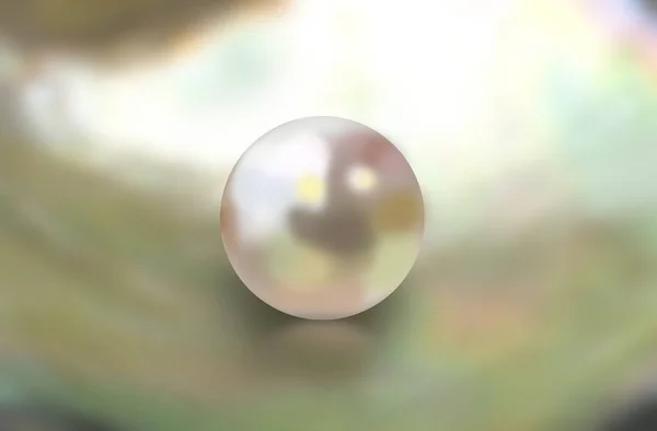 単一の真珠輝き Pear パール オイスター シェル背景の抽象的な母 — ストック写真