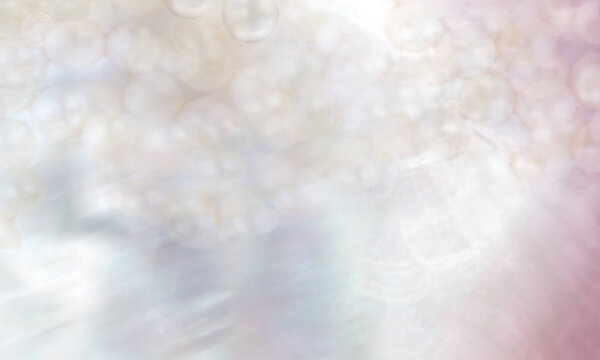 Abstract pearl background with shimmering mother of pearl cloud blur with lilac, pink and blue azure colours