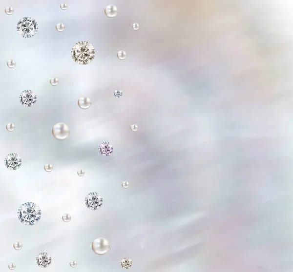 Abstrakte Perle Und Diamantene Hochzeit Hintergrund Mit Schimmernden Perlmutt Wolke — Stockfoto