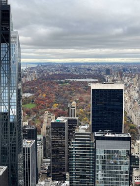 Sonbahar günü New York 'un şaşırtıcı mimarisi