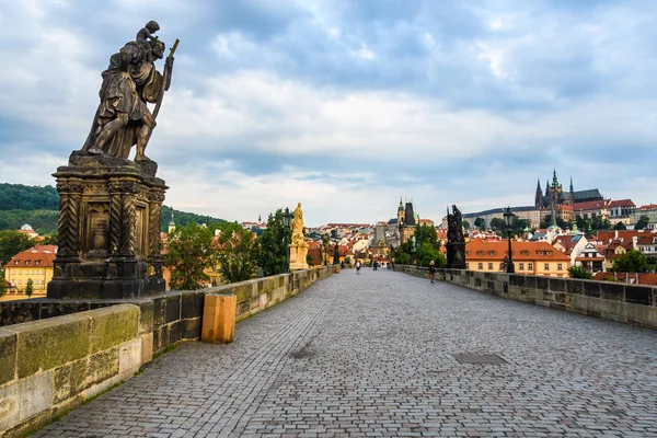 Charles Bridge Dawn Prague Czech Republic — Stock Photo, Image