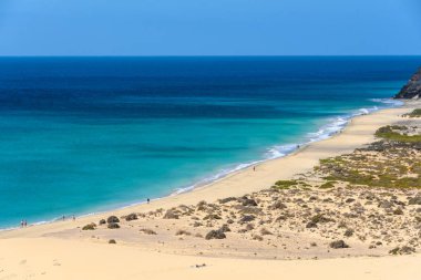 Sotavento Fuerteventura, Kanarya Adaları, İspanya plaj havadan görünümü